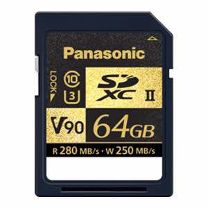PANASONIC SDXC 64 GO R280 W250 UHS-II V90 CL10