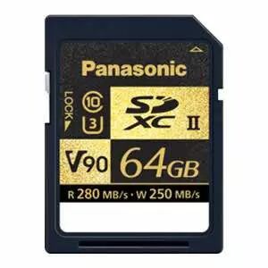Panasonic Carte m�moire 64 Go SDXC R280/W250 UHS-II V90 CL10