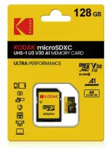 Carte micro SD 128GO Kodak UHS-I U3 V30 A1 Ultra Performance