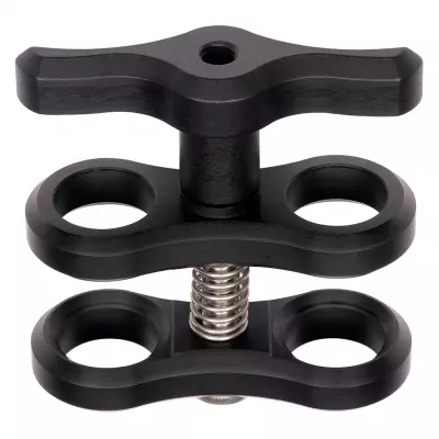 Clamp de serrage embases �paisses pour rotule de 25mm avec molette  de serrage fine 4081.2