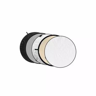 Godox R�flecteur robuste 5 en 1, couleurs or doux, argent, noir et blanc.