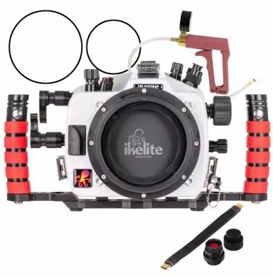 Ikelite Caisson 200DL pour Canon EOS R5 II Deluxe Version avec poign�es, pompe � vide et cloison de chargement USB-C