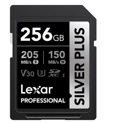 LEXAR Carte m�moire 256Go Silver Plus UHS-1 V30 205/150
