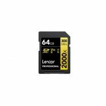 LEXAR Carte SDXC 64 Go 2000X Prof 300 Mo/s Classe 10 UHSU3