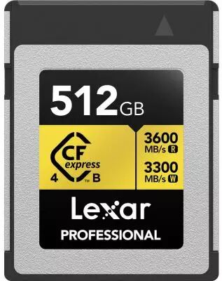 LEXAR CFexpress PRO Type B GOLD 4.0 series 512GB - R3600/W3300MB/s
