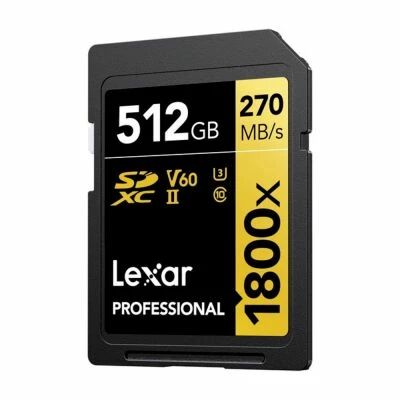 LEXAR PRO SD UHS-II 1800X 512GB CLASS 10 U3 (jusqu\'� 270MB/S en lecture)