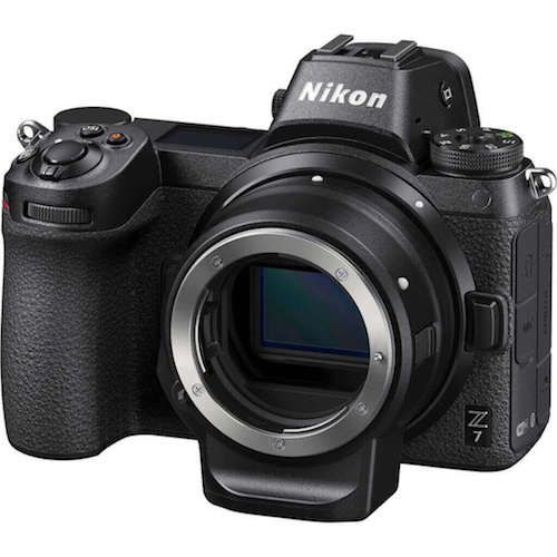 Nikon Z7 mirrorless, avec adaptateur FTZ