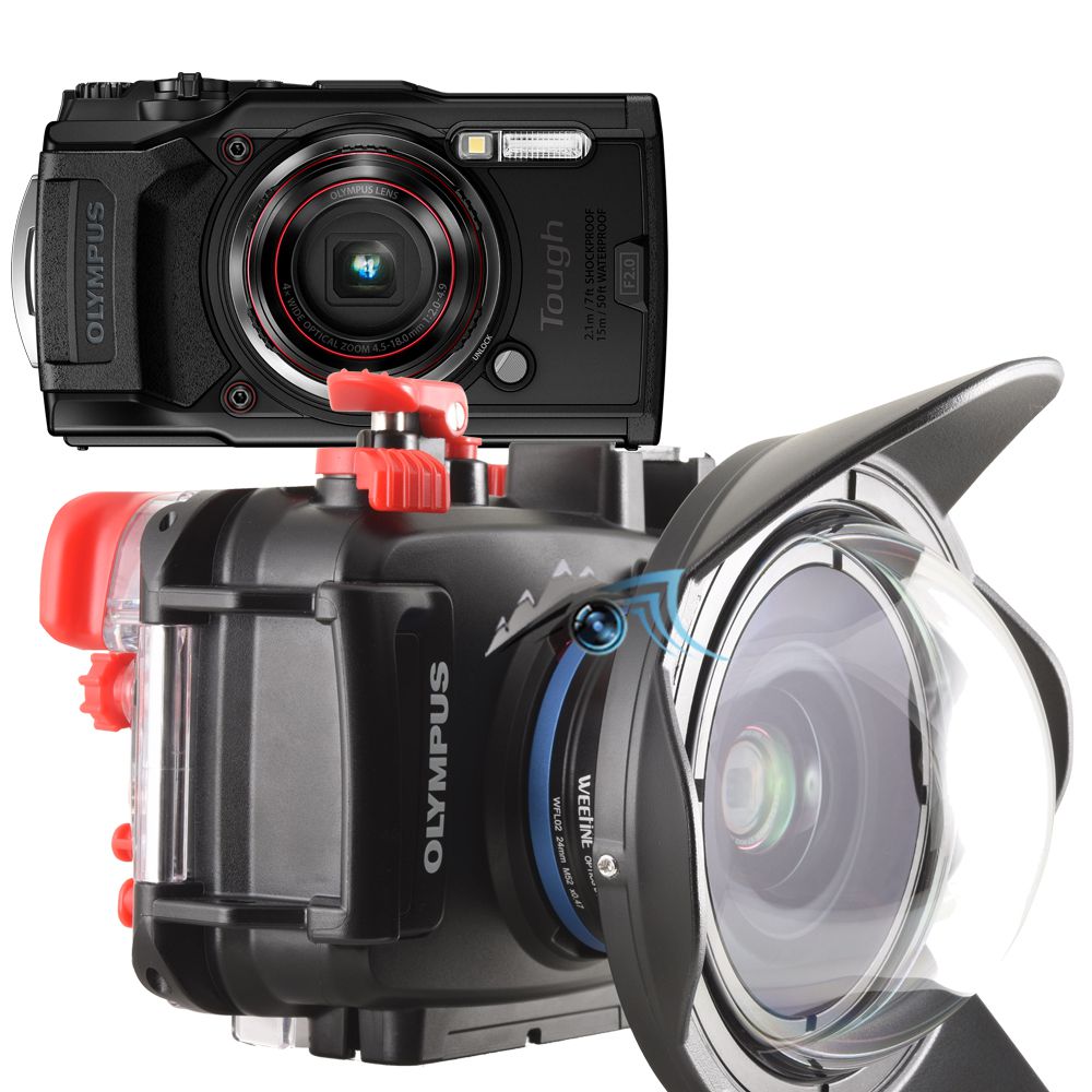 Olympus pack TG6 avec caisson PT059, SD16, ultra grand angle WFL02