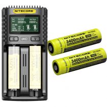 Pack Chargeur Nitecore avec 2 batteries NiteCore 18650