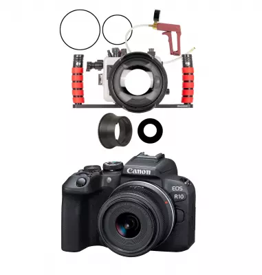 Pack Ikelite avec Canon EOS R10 + RF-S 18-45 mm f/4,5-6,3 IS STM 