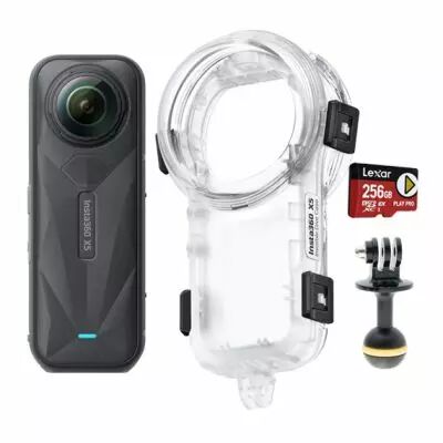 Pack INSTA360 avec caisson et carte micro 256
