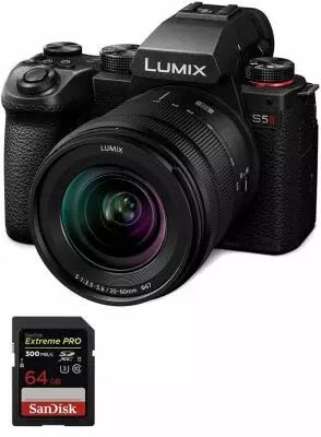 Panasonic Lumix DC-S5 II+ L 20-60 mm f/3,5-5,6 S / Carte SD Extreme Pro 64GB 
