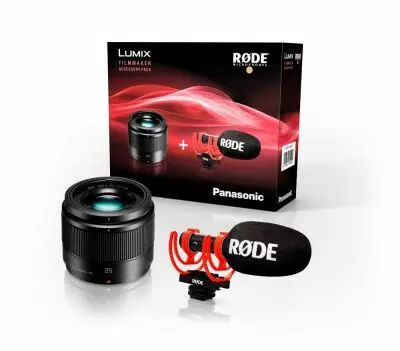 PANASONIC LUMIX PACK Optique 25 mm f/1,7 + Micro RODE VIDEO