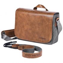 Sac Besace Messenger Marron pour OM-D Olympus