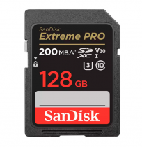 SANDISK SD EXTREME PRO 128GB (jusqu\'à 200MB/S en lecture et 90MB/S en écriture)