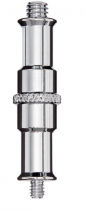 Spigot Ø 16 mm double avec méplat - Vis 1/4 & 3/8\'\' mâle