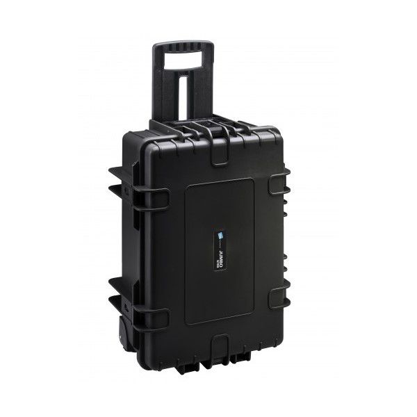 Valise de transport à roulette 6700/B noir avec mousse