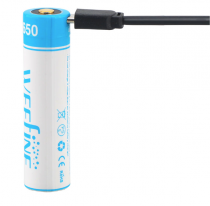 Weefine Batterie 18650 avec charge USB-C